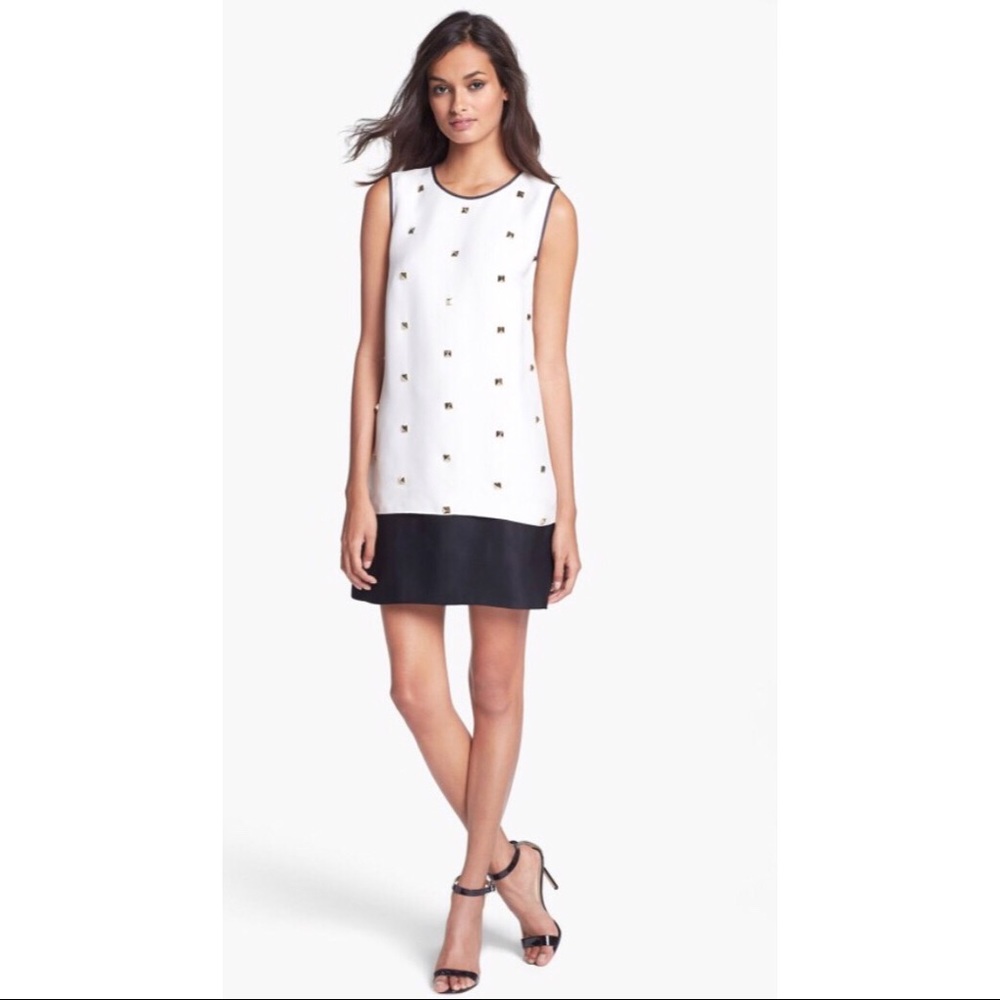 Size 6 Black and White Studded Kate Spade Dress